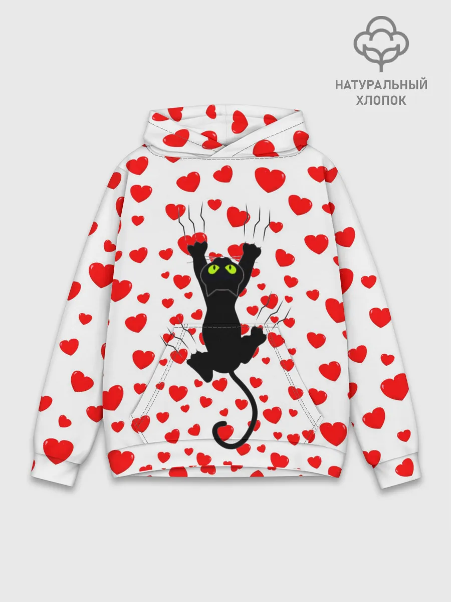 Худи мужской база хлопок / Котейка