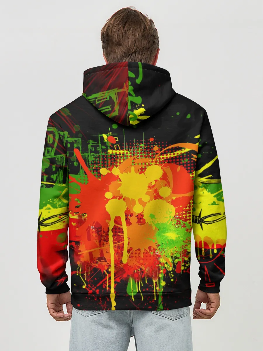 Худи мужской база хлопок / Боб Марли