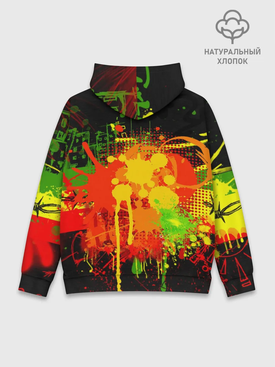Худи мужской база хлопок / Боб Марли