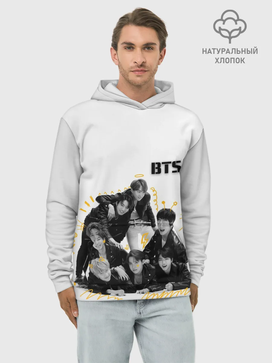 Худи мужской база хлопок / BTS
