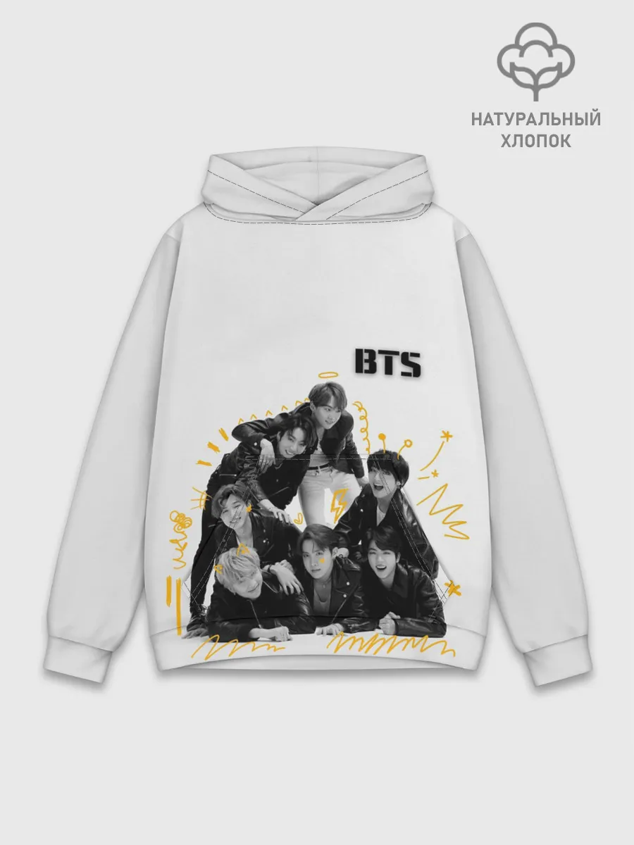 Худи мужской база хлопок / BTS