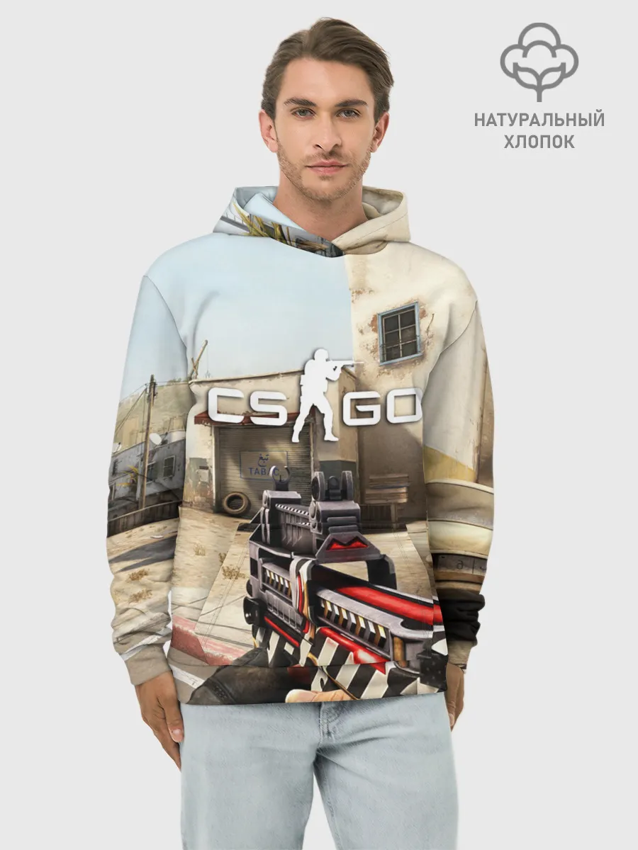 Худи мужской база хлопок / CS:GO - The Aggressor | Aгрессор