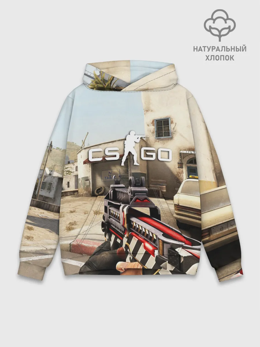 Худи мужской база хлопок / CS:GO - The Aggressor | Aгрессор