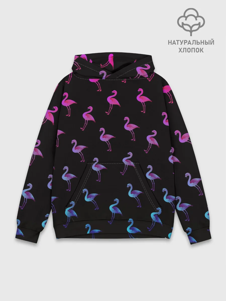 Худи мужской база хлопок / Фламинго