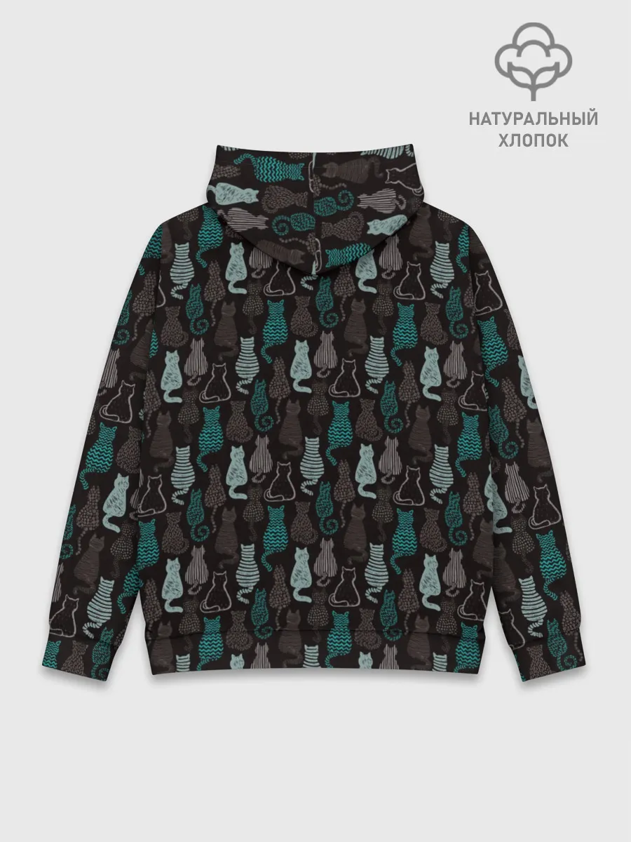 Худи мужской база хлопок / Котики