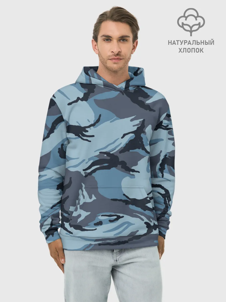 Худи мужской база хлопок / Камуфляж Полиции