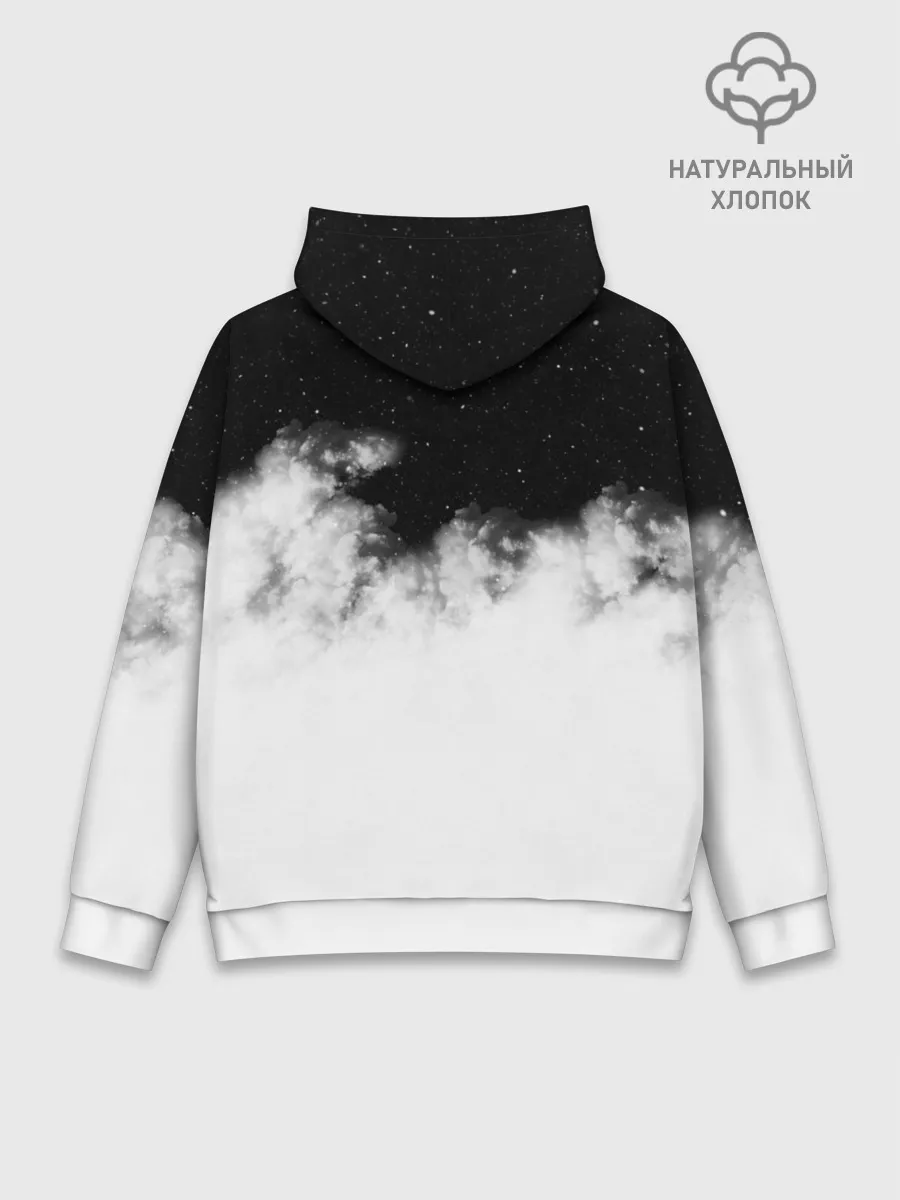 Худи мужской база хлопок / Galaxy wolf