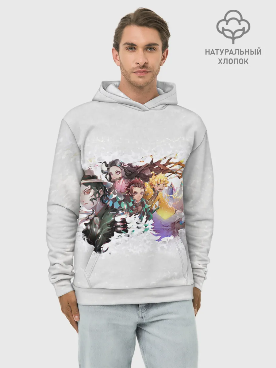 Худи мужской база хлопок / Клинок рассекающий демонов