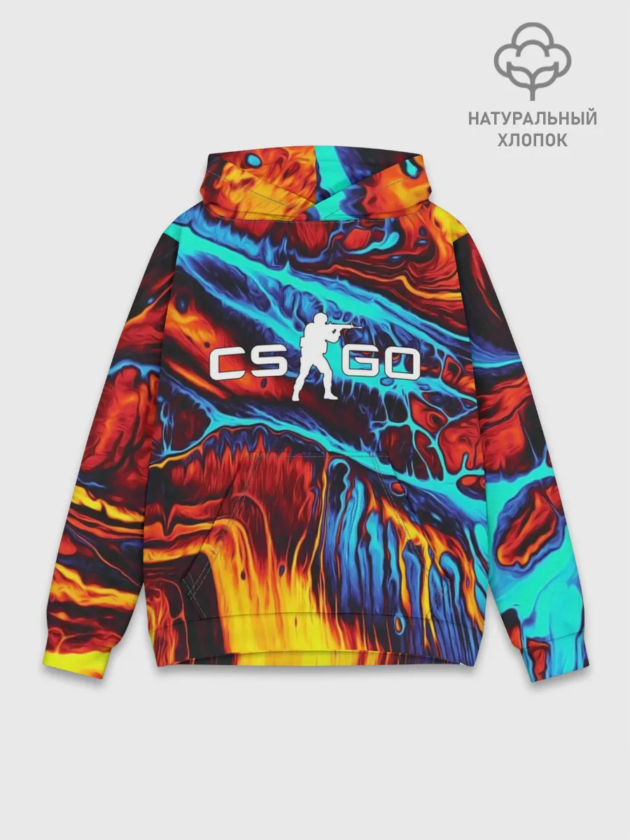 Худи мужской база хлопок / CS GO STRIPES FLAME | КС ГО ПЛАМЯ