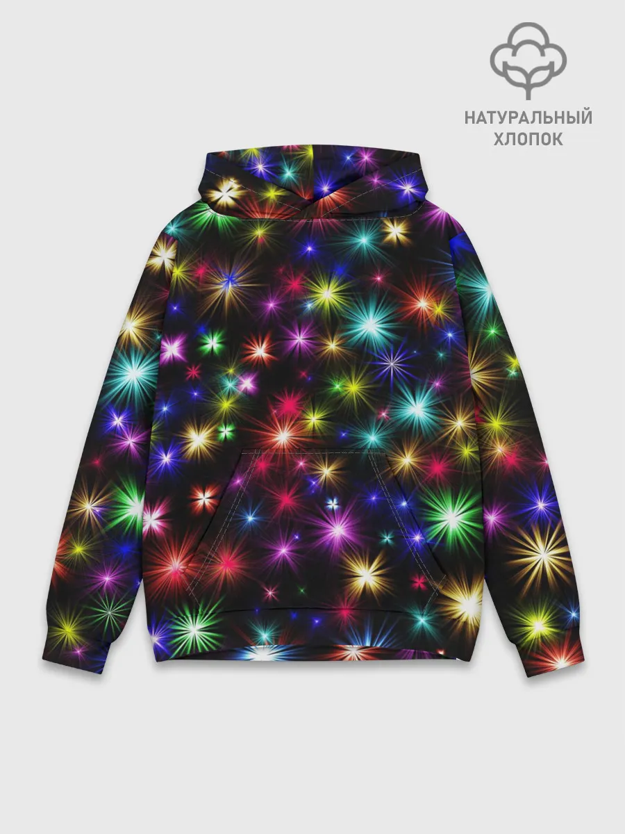 Худи мужской база хлопок / Яркие звезды