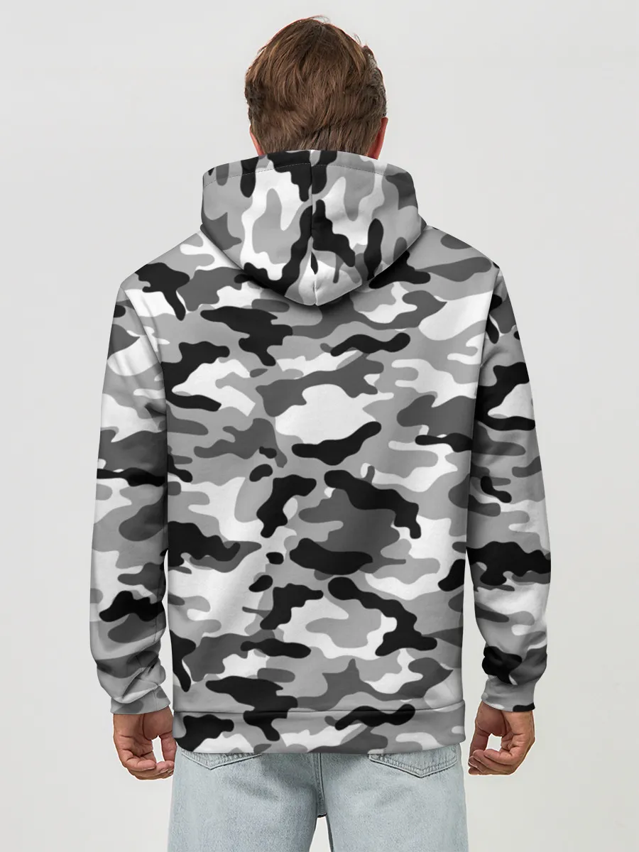 Худи мужской база хлопок / Камуфляж МВД Рф