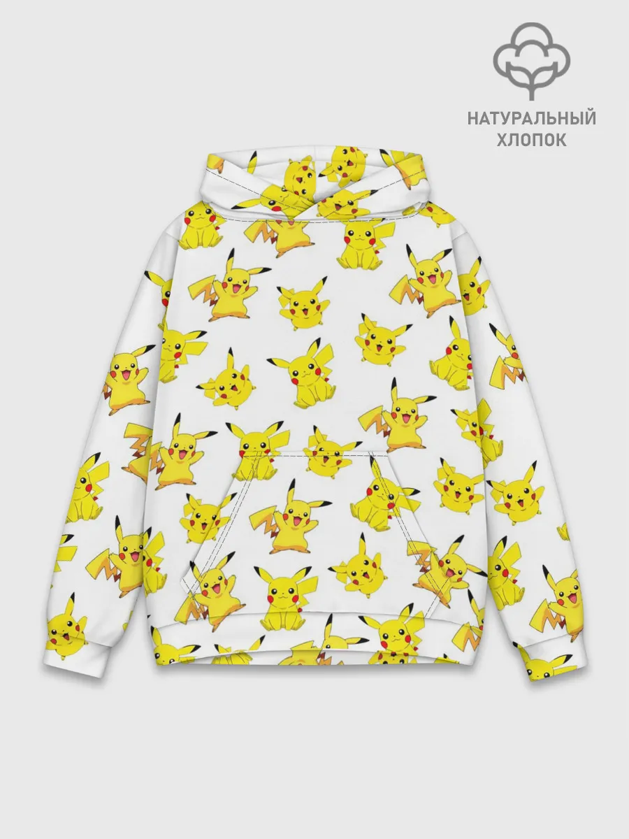 Худи мужской база хлопок / ПИКАЧУ