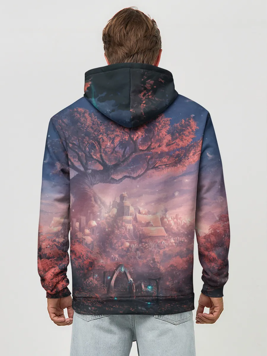 Худи мужской база хлопок / Anime art tree