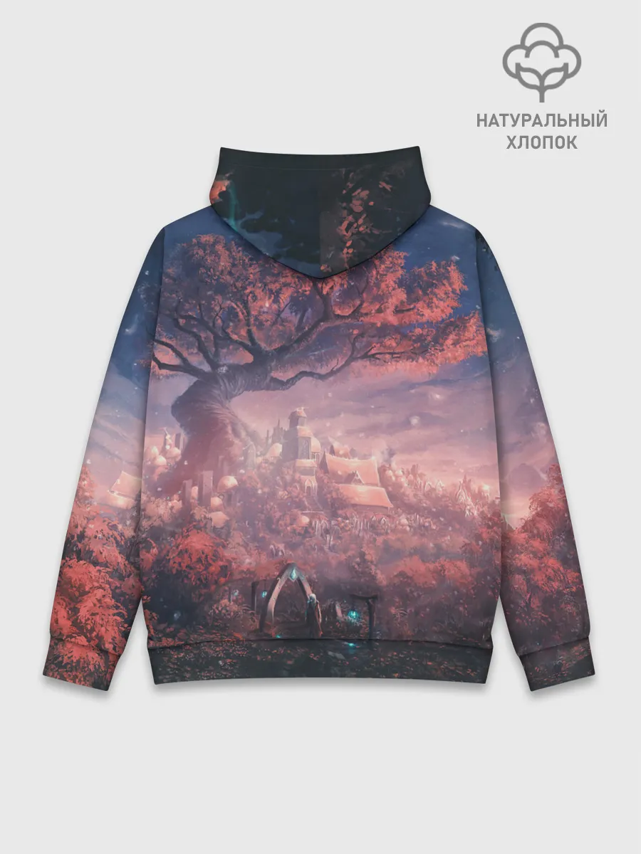 Худи мужской база хлопок / Anime art tree