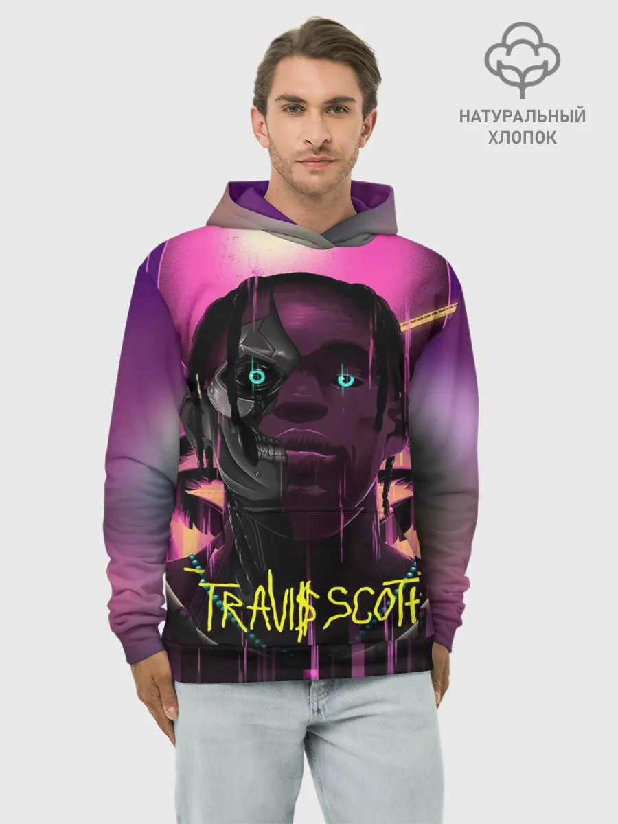 Худи мужской база хлопок / TRAVIS SCOTT+FORTNITE