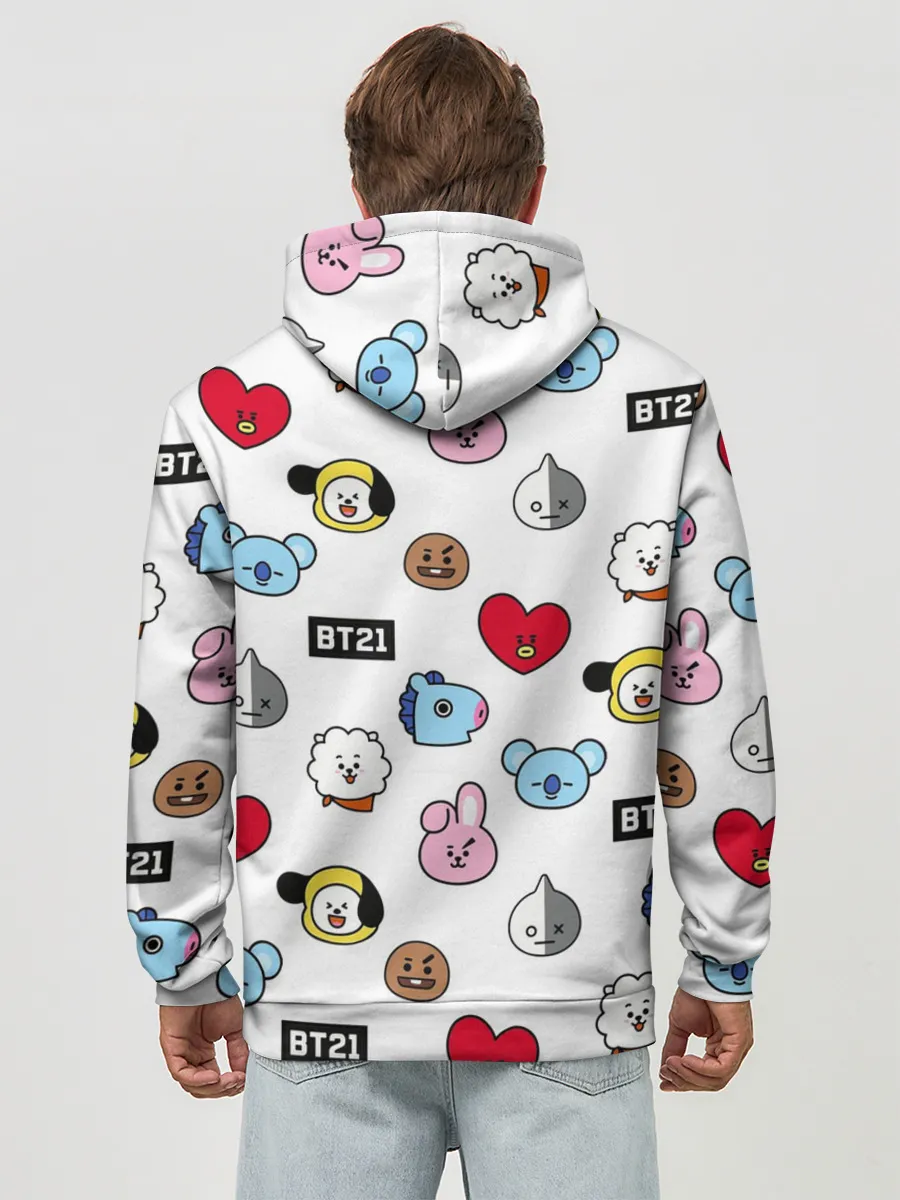 Худи мужской база хлопок / BTS | БТС | BANGTAN BOYS | BT21