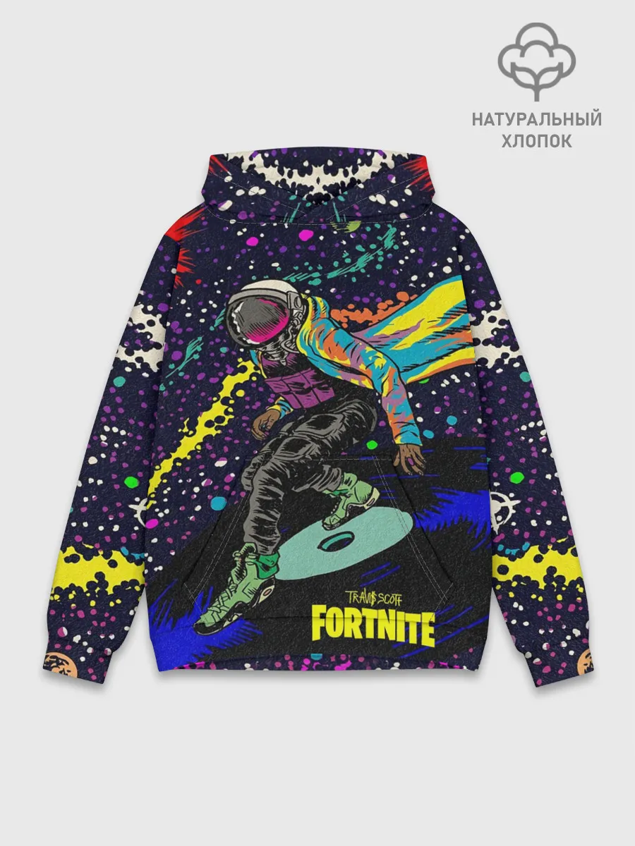 Худи мужской база хлопок / TRAVIS SCOTT+FORTNITE