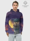 Худи мужской база хлопок / To the Moon 3D