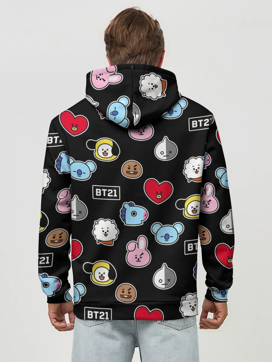 Худи мужской база хлопок / BT21 | BTS | БТС | BANGTAN BOYS