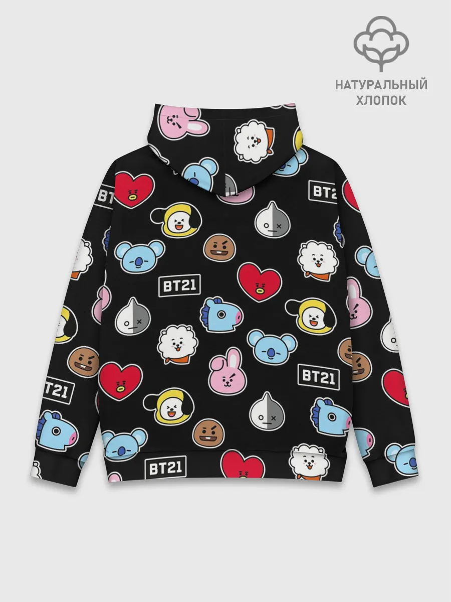 Худи мужской база хлопок / BT21 | BTS | БТС | BANGTAN BOYS