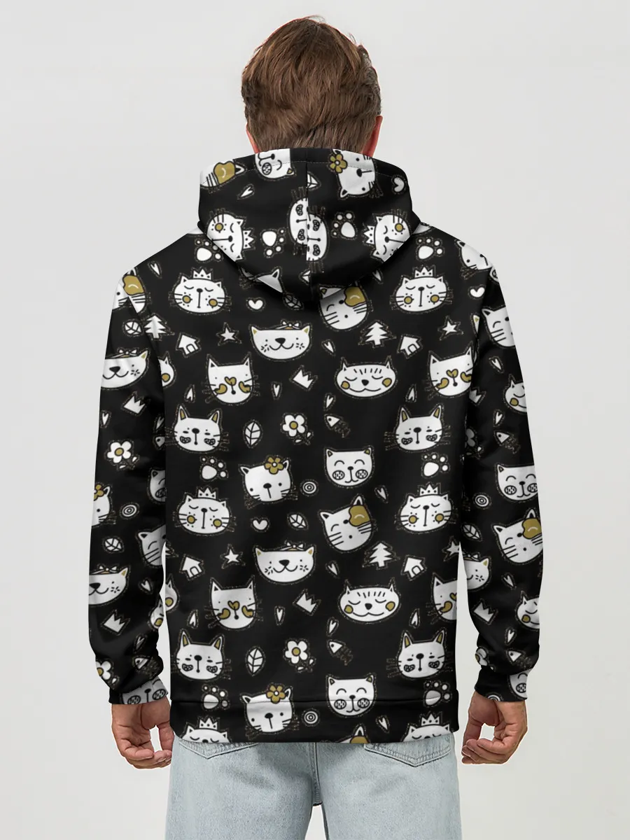 Худи мужской база хлопок / Котики