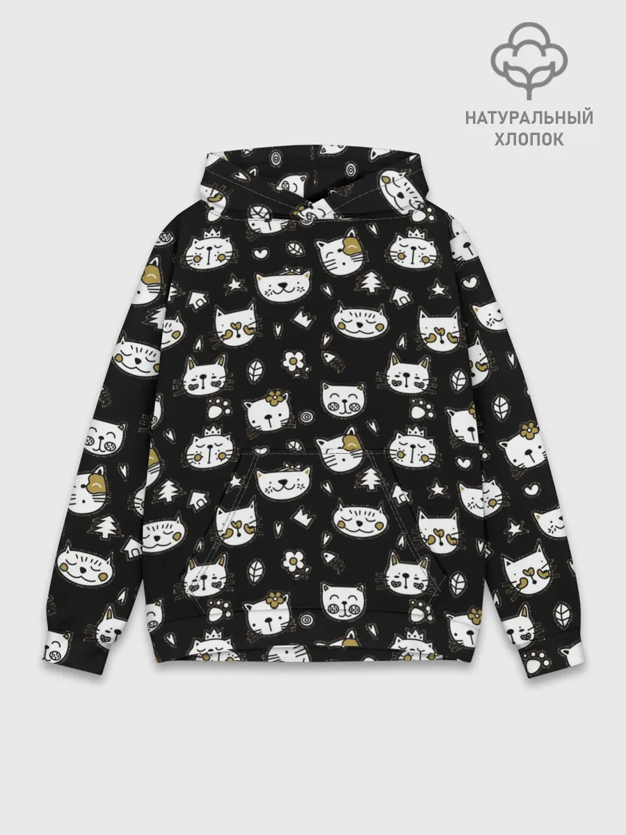 Худи мужской база хлопок / Котики