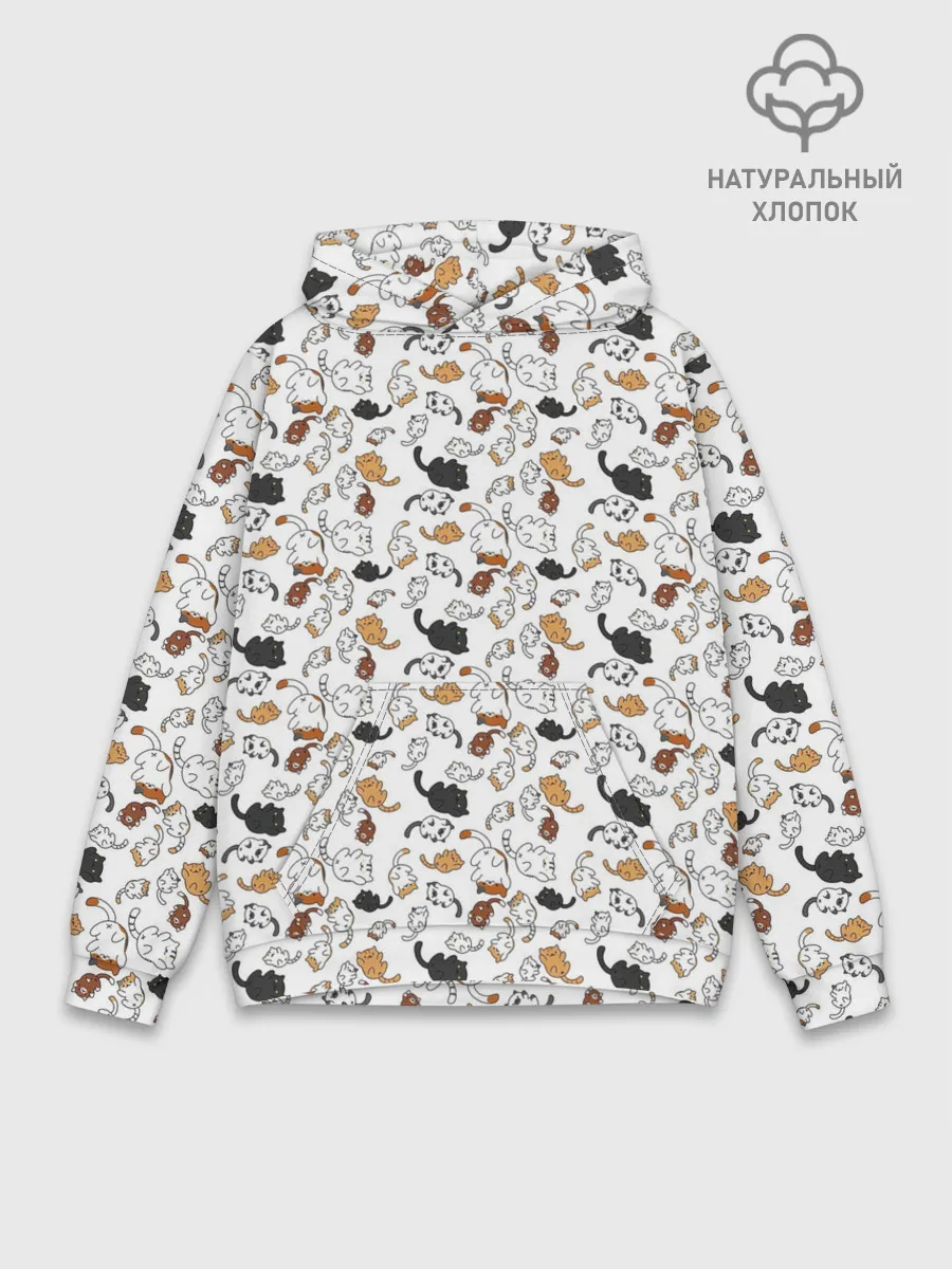 Худи мужской база хлопок / Котики