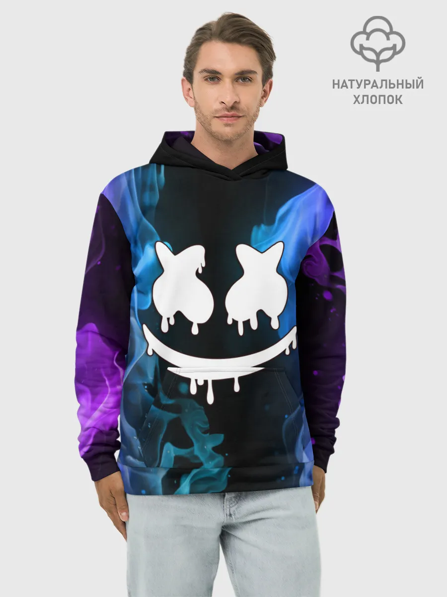 Худи мужской база хлопок / Marshmello