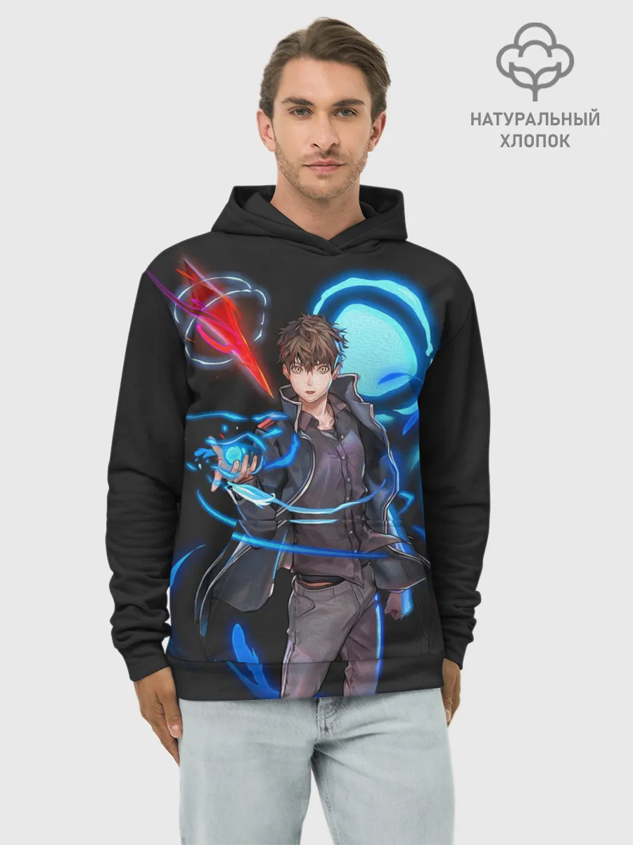 Худи мужской база хлопок / Сила Баама. БАШНЯ БОГА