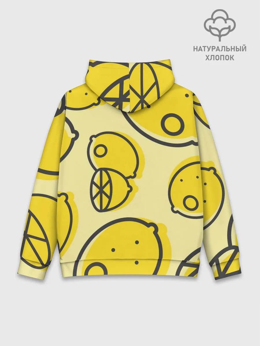 Худи мужской база хлопок / Лимончики