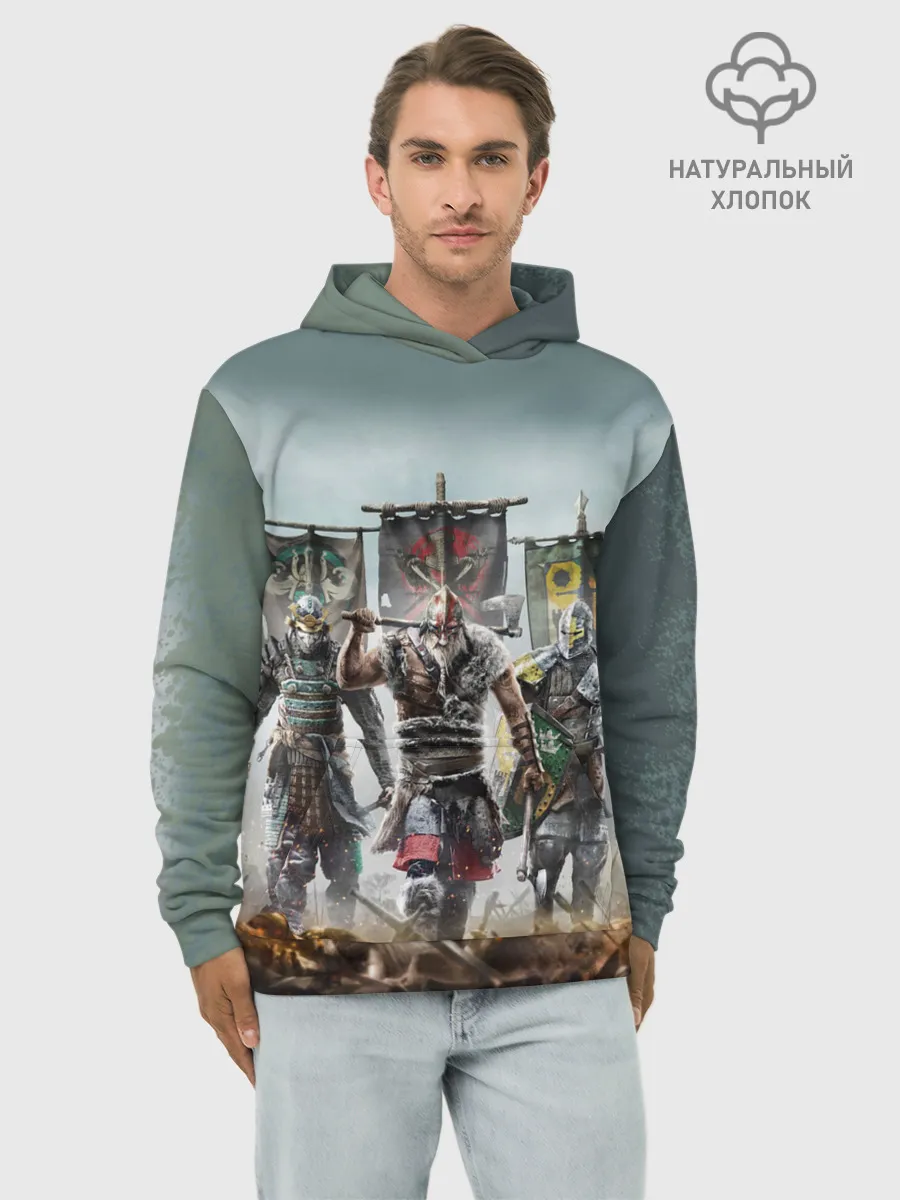 Худи мужской база хлопок / For Honor