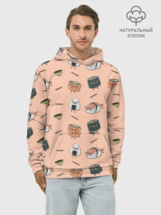 Худи мужской база хлопок / Суши