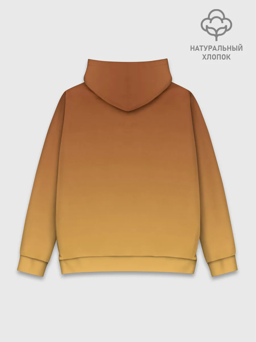 Худи мужской база хлопок / Стилизованный арт ЛЕВ морда