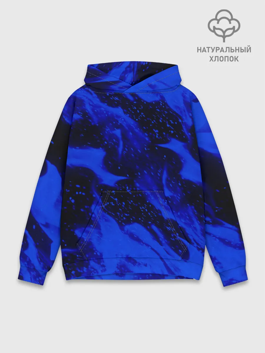 Худи мужской база хлопок / СИНИЙ ОГОНЬ