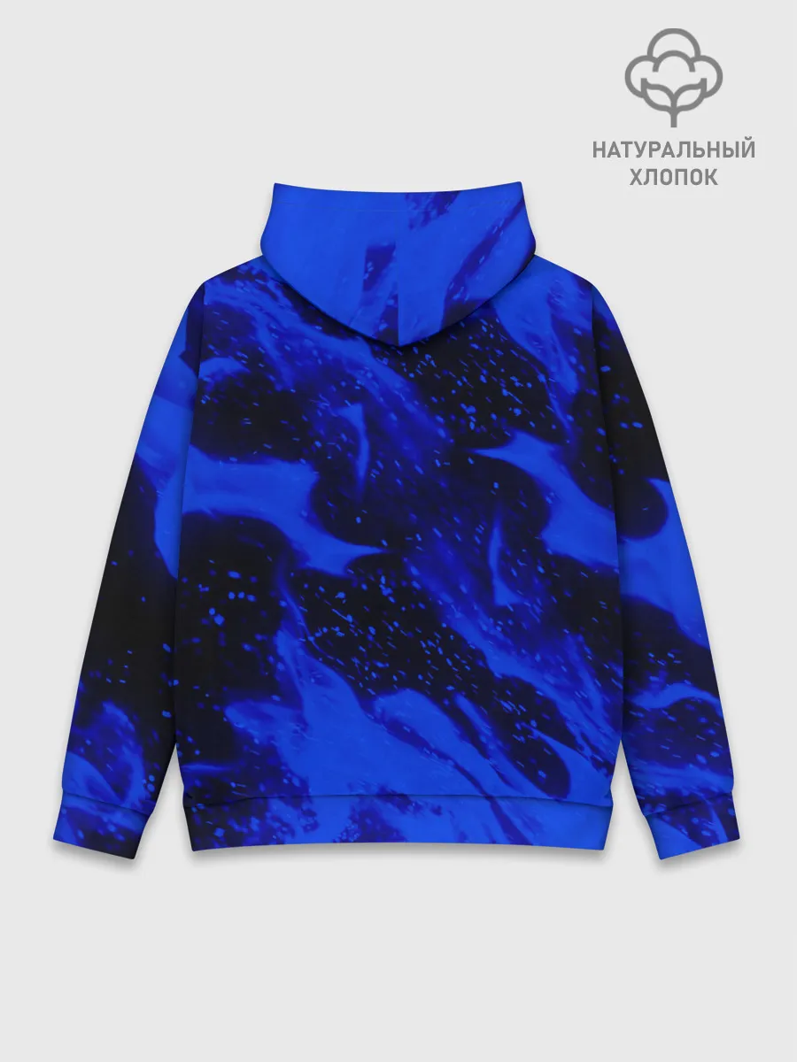 Худи мужской база хлопок / СИНИЙ ОГОНЬ