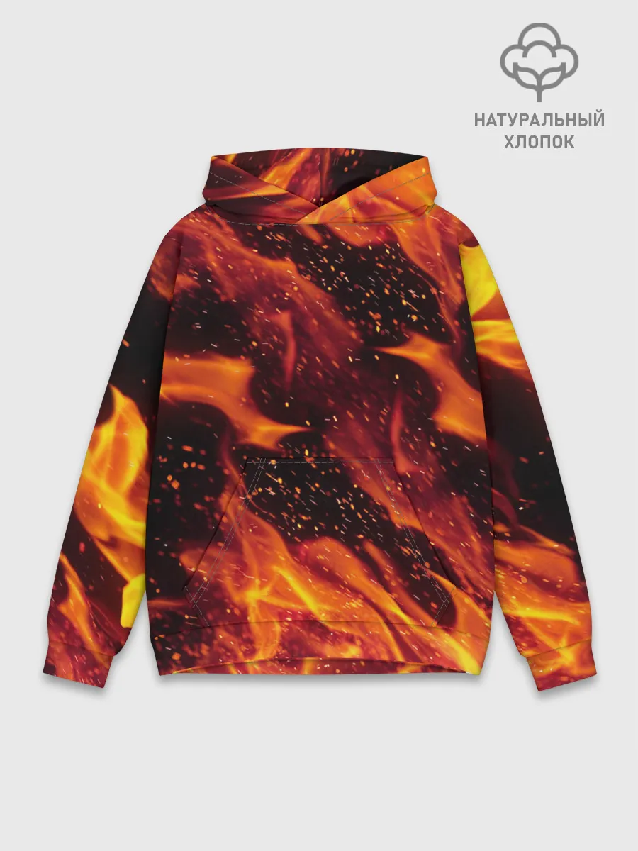 Худи мужской база хлопок / ЯЗЫКИ ПЛАМЕНИ