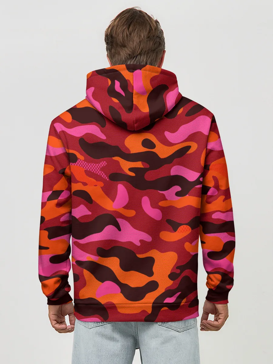 Худи мужской база хлопок / CAMOUFLAGE RED