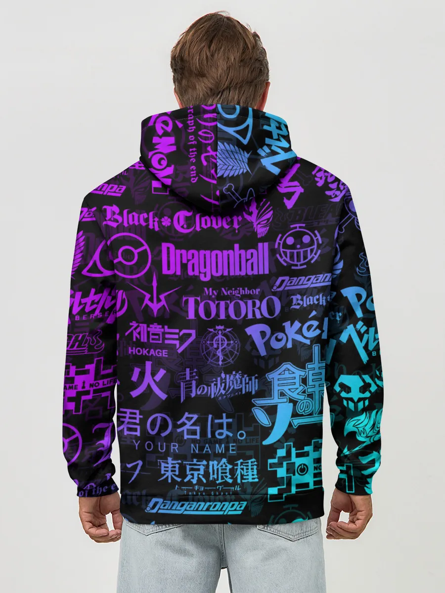 Худи мужской база хлопок / ЛОГОТИПЫ АНИМЕ