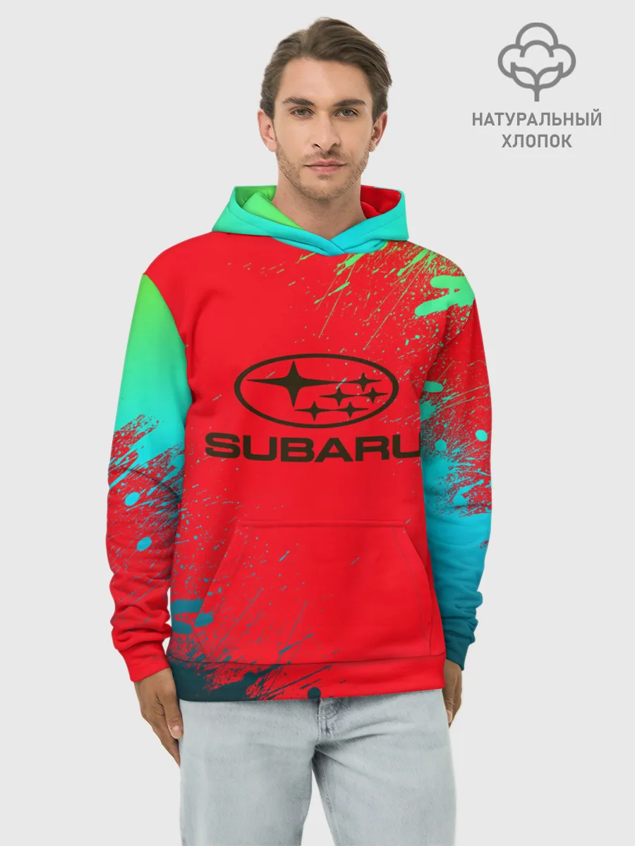Худи мужской база хлопок / SUBARU