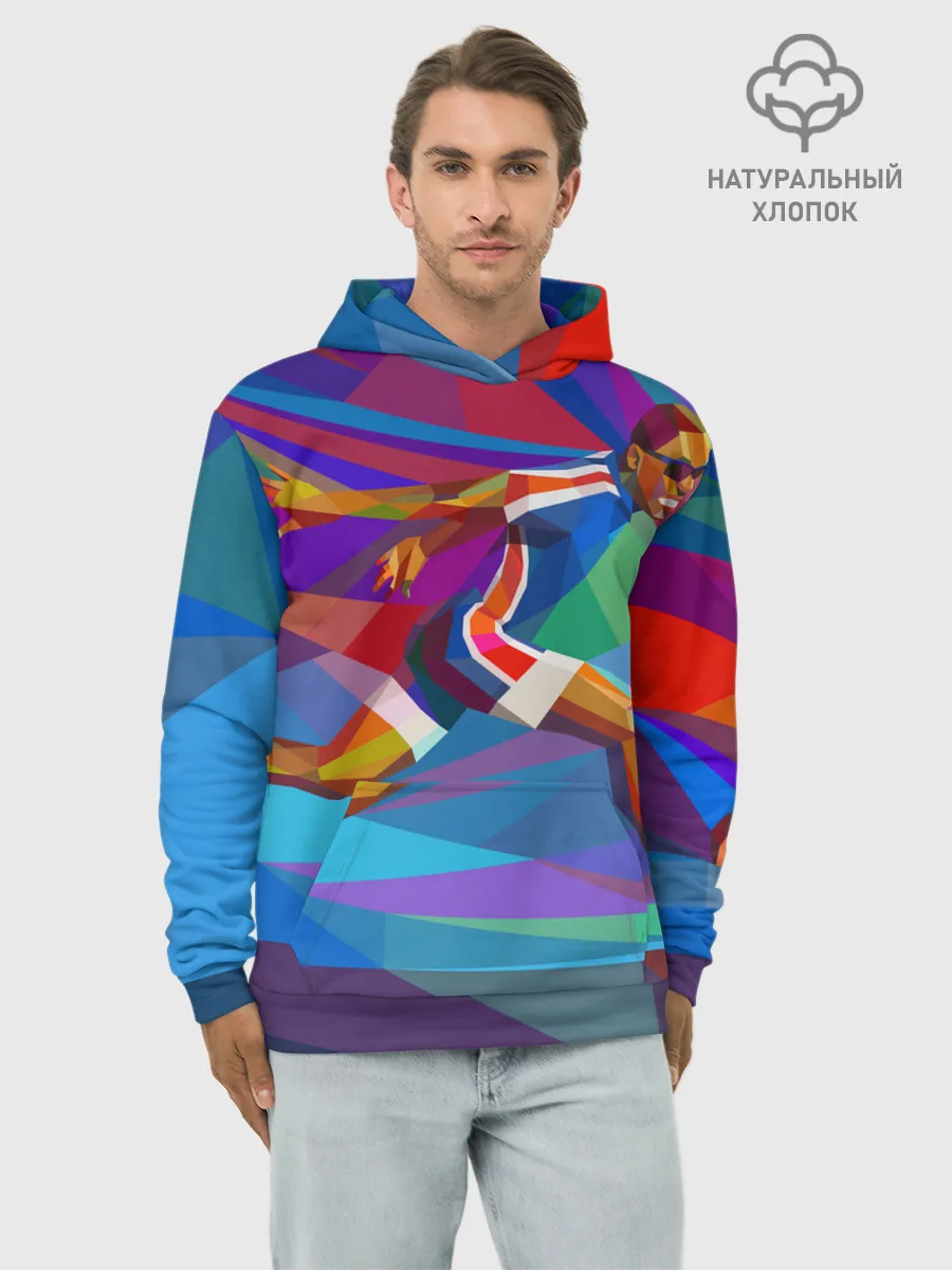 Худи мужской база хлопок / Абстракция