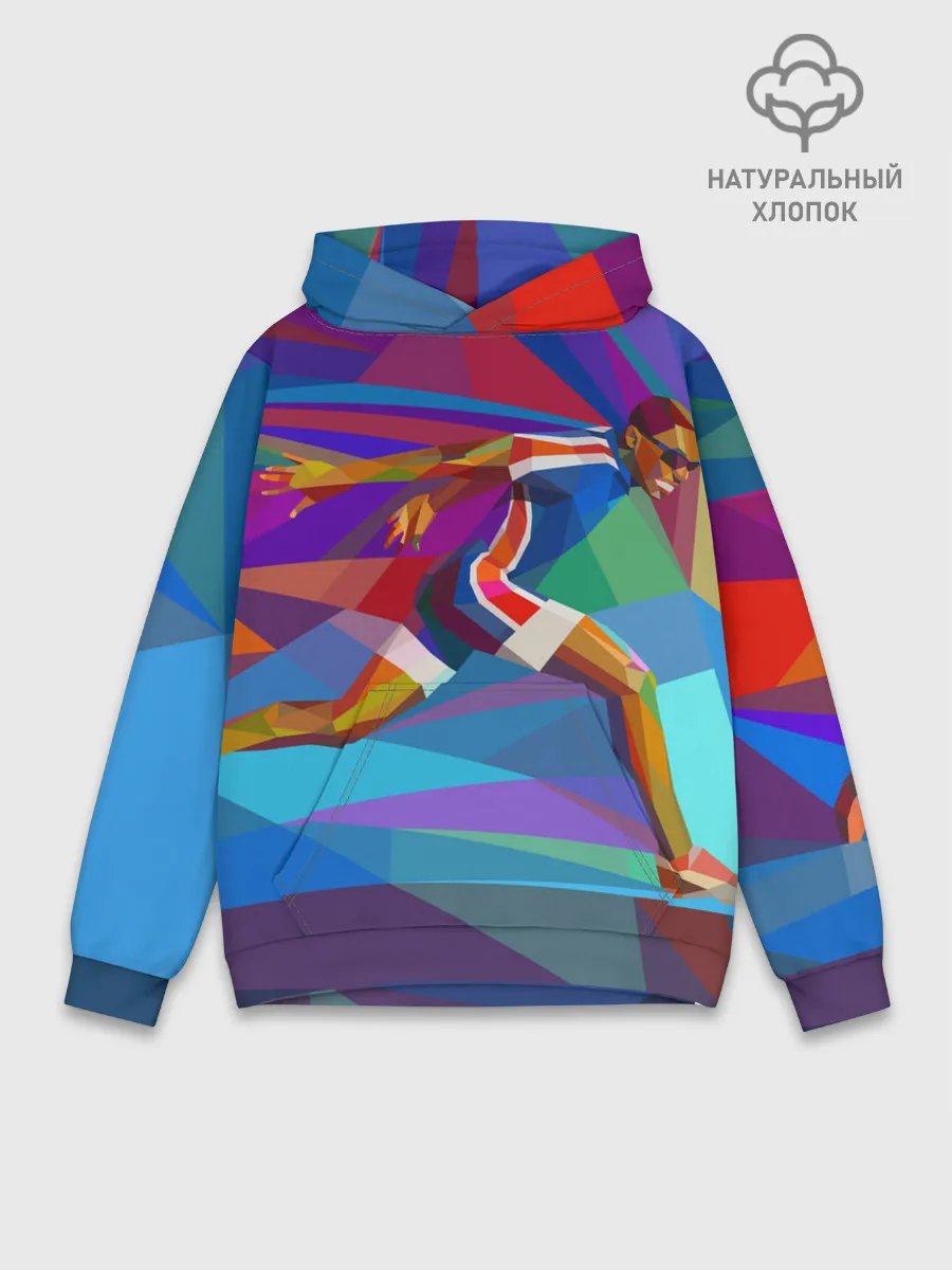 Худи мужской база хлопок / Абстракция