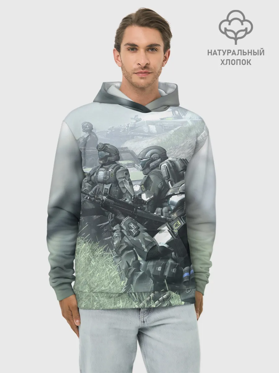 Худи мужской база хлопок / Halo 2