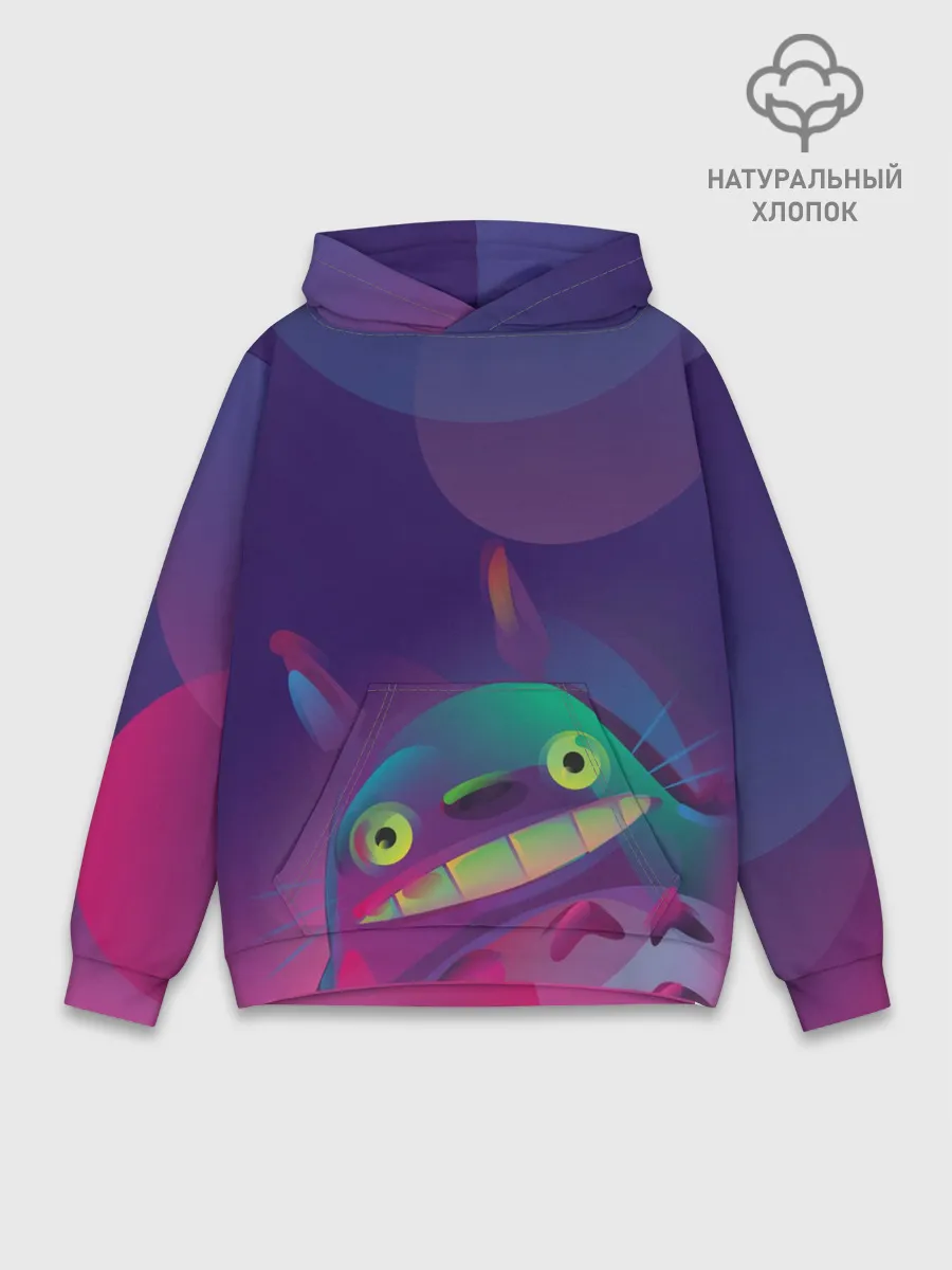 Худи мужской база хлопок / Тоторо выглядывает