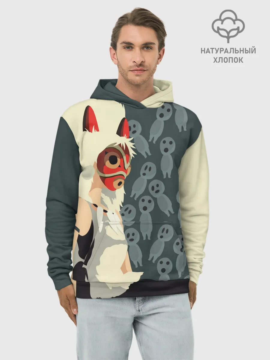 Худи мужской база хлопок / Принцесса Мононоке