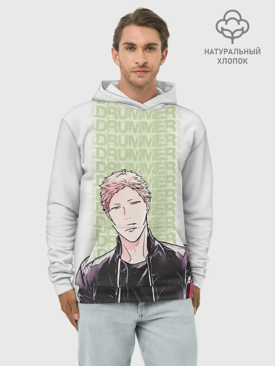 Худи мужской база хлопок / Drummer