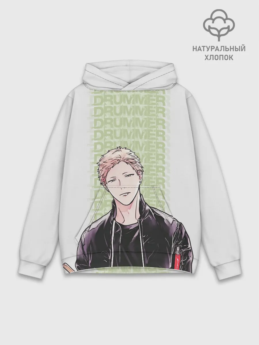 Худи мужской база хлопок / Drummer