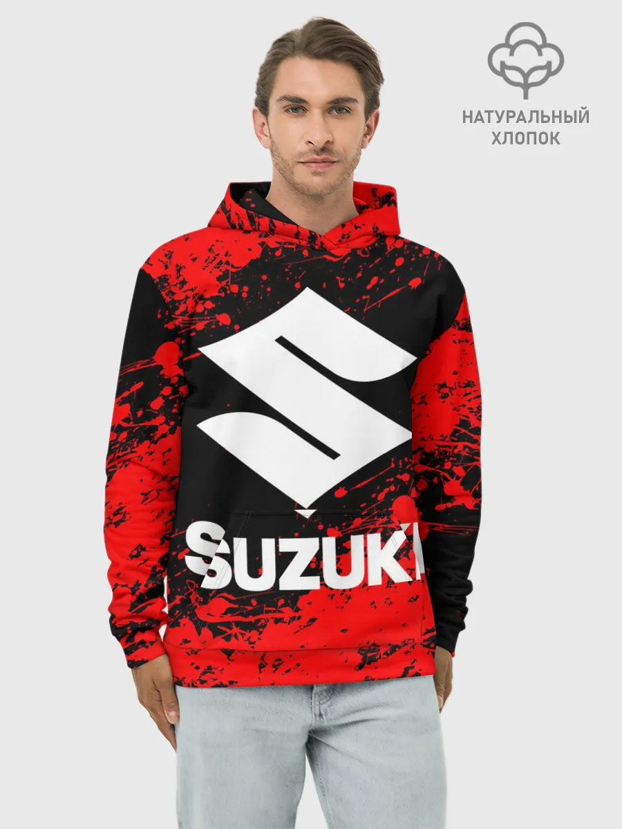 Худи мужской база хлопок / SUZUKI