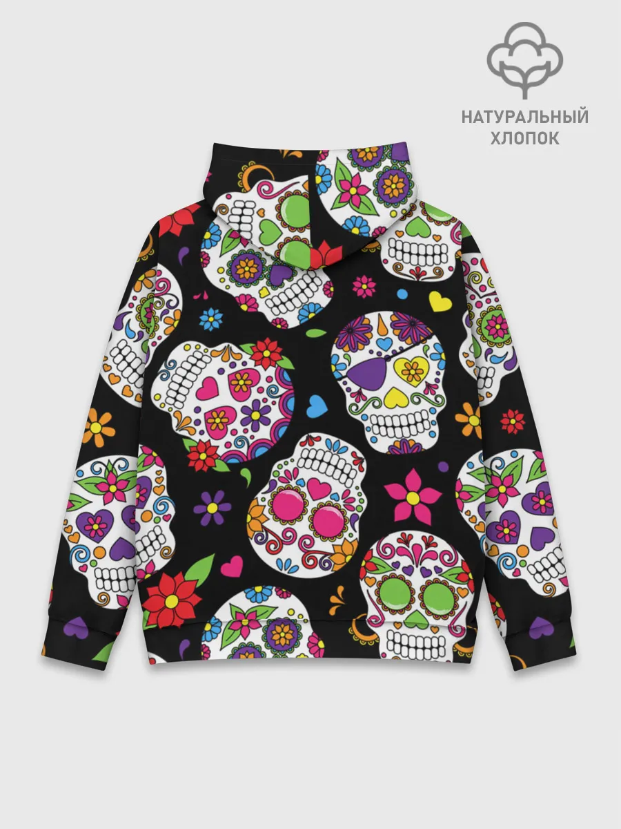 Худи мужской база хлопок / Шальные черепа