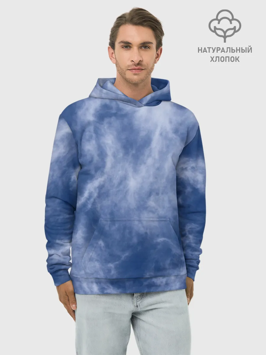 Худи мужской база хлопок / Облака в небе