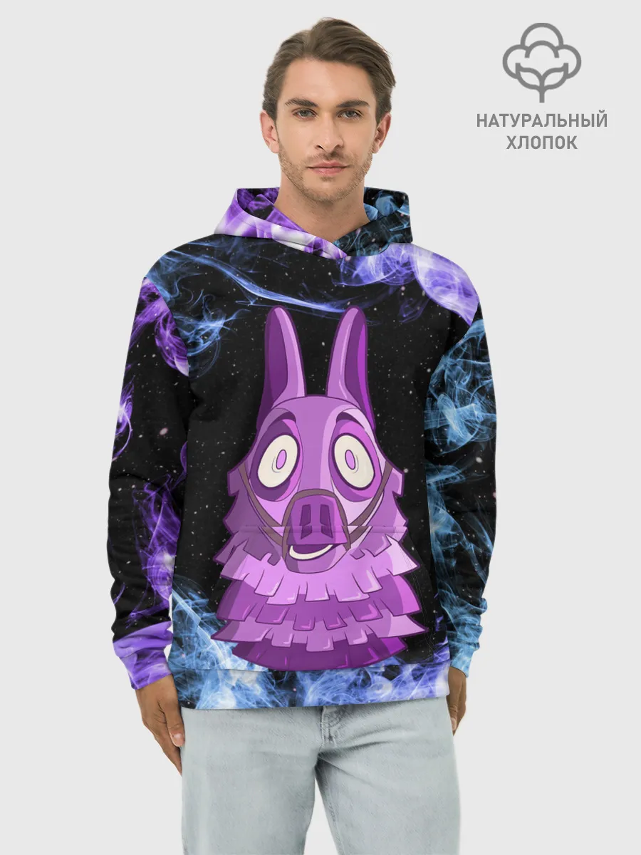 Худи мужской база хлопок / Lama Fortnite